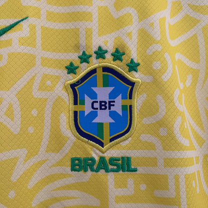 Brazil 2024 Home Jersey Kids