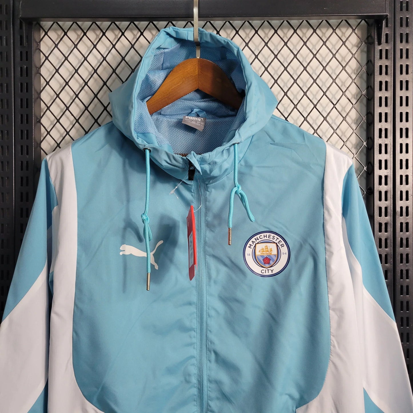 Manchester City Windbreaker Jacket 23/24 - Blue and White