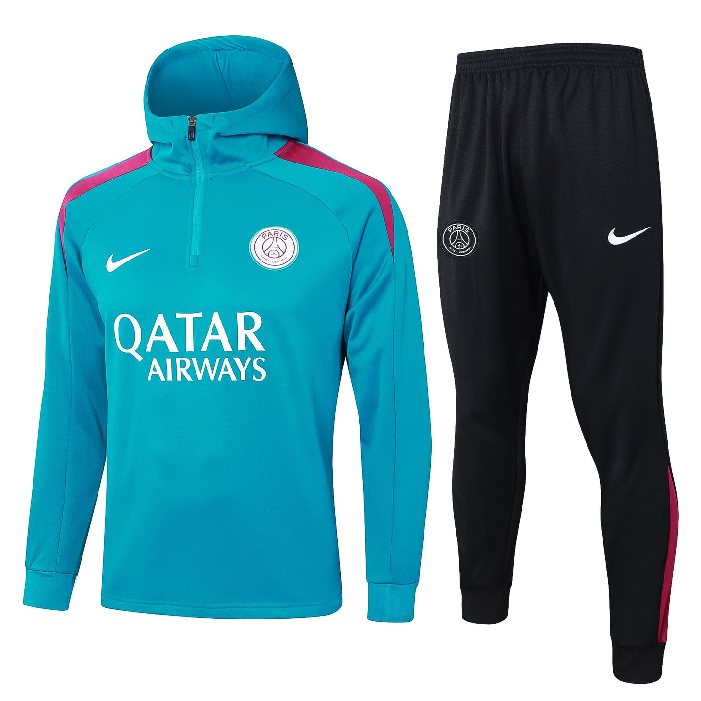 Paris Saint Germain 2024 Turqoise and Black Tracksuit