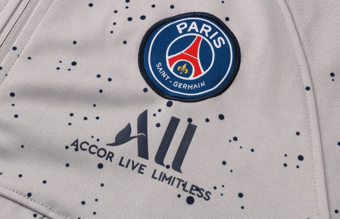 Paris Saint Germain Gray and Blue Tracksuit