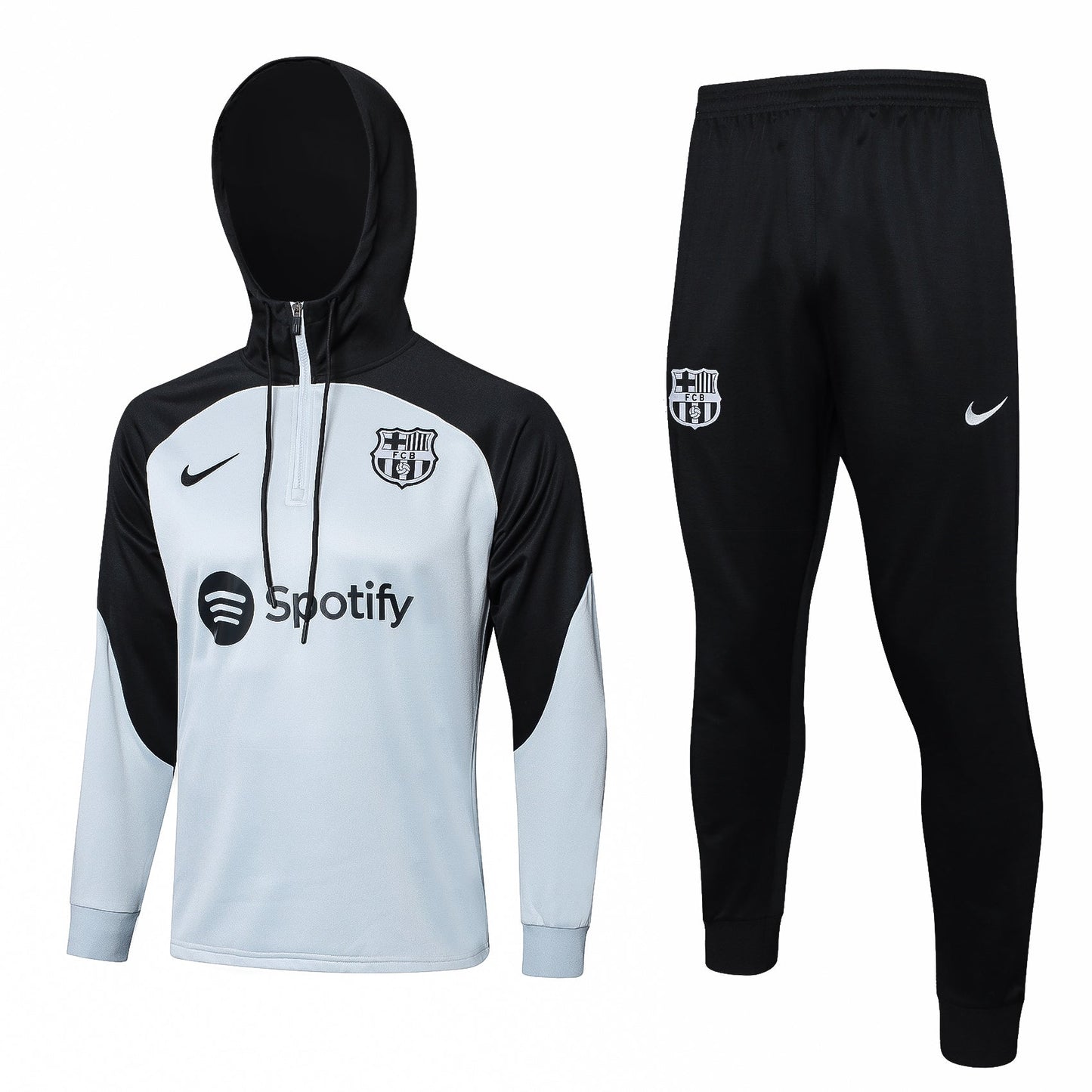 FC Barcelona White and Black Tracksuit