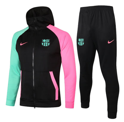 FC Barcelona Black and Turquoise x Pink Tracksuit