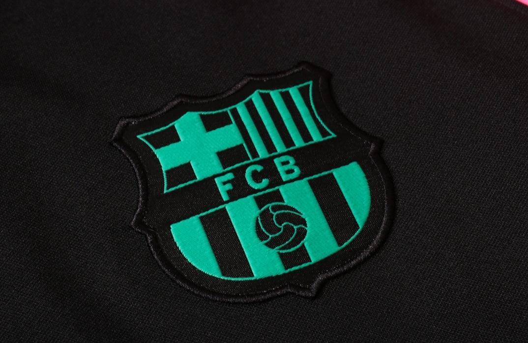 FC Barcelona Black and Turquoise x Pink Tracksuit