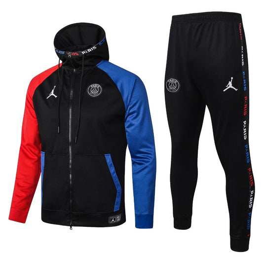 Paris Saint Germain Black and Blue x Red Tracksuit