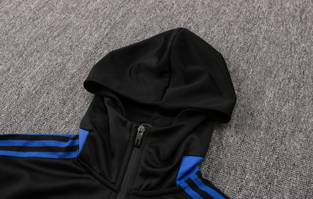 Real Madrid Black and Orange Tracksuit