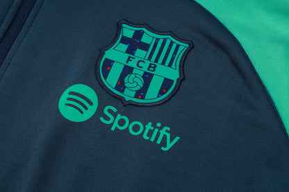 FC Barcelona Teal Green and Dark Blue Tracksuit