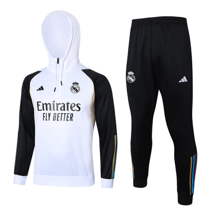 Real Madrid White and Black Tracksuit