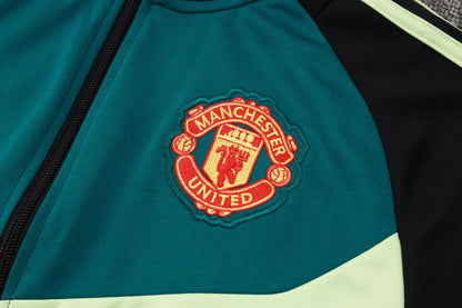 Manchester United Black and Dark Green Tracksuit