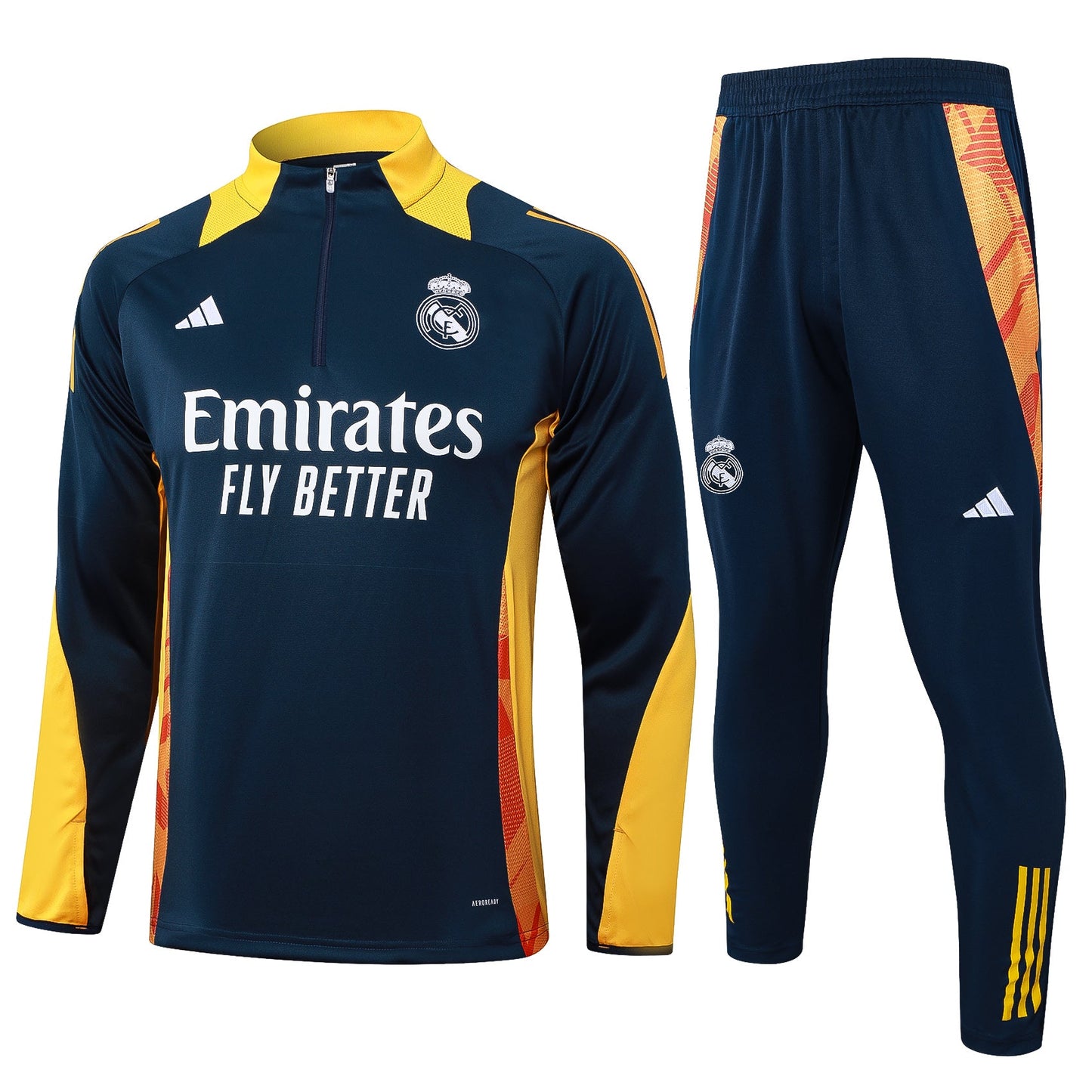 Real Madrid Dark Blue and Yellow Tracksuit