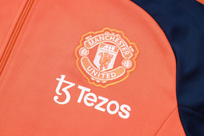 Manchester United Drak Blue and Orange Tracksuit II