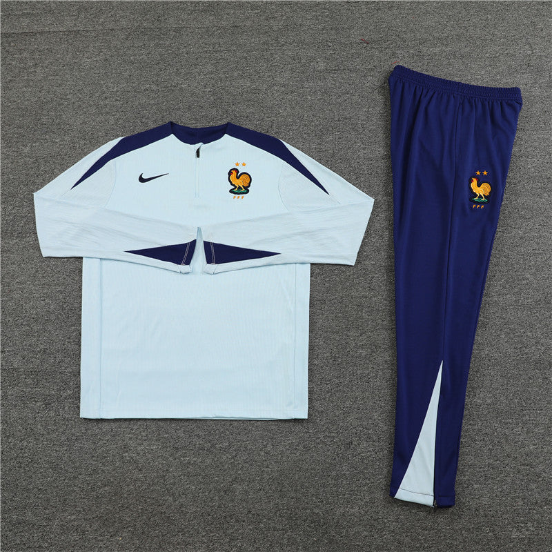 France Dark Blue and White Tracksuit