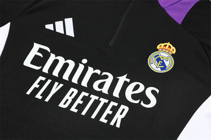 Real Madrid Black and Purple Tracksuit