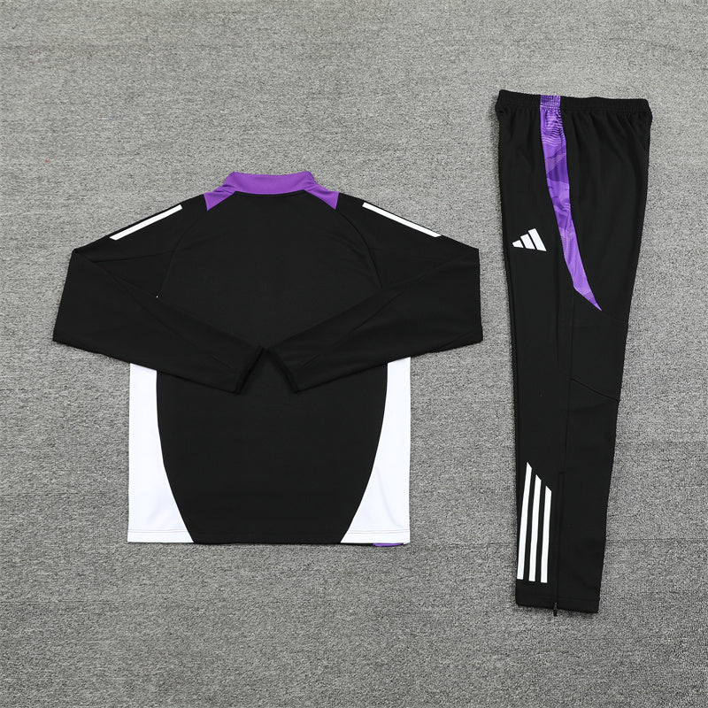 Real Madrid Black and Purple Tracksuit