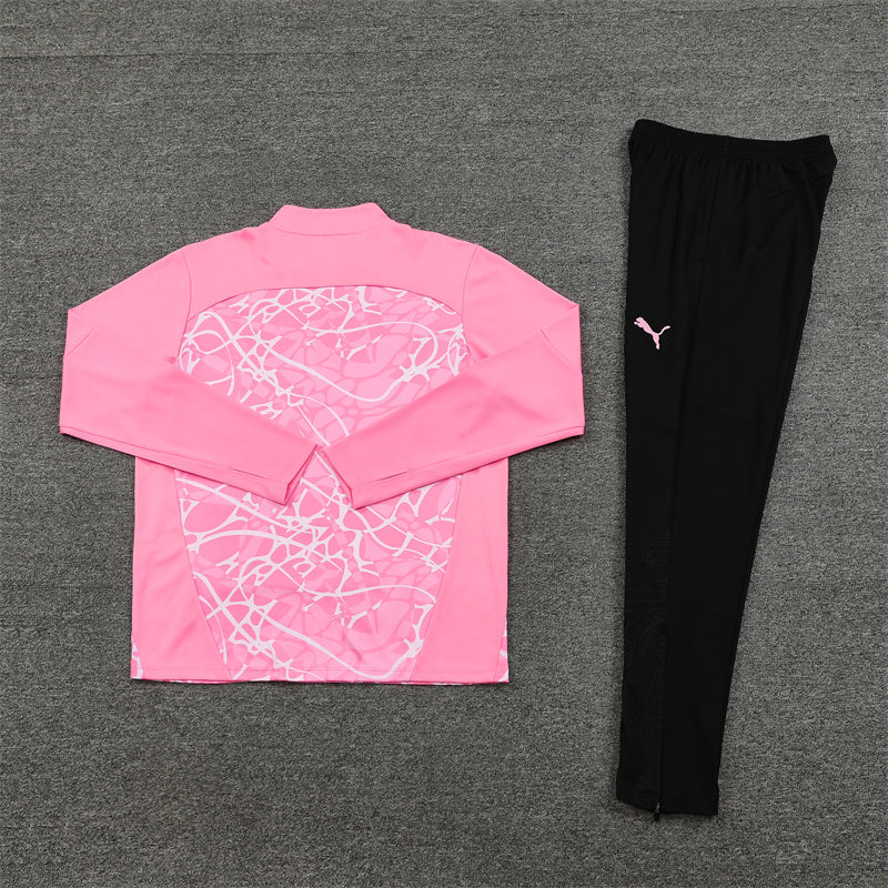 Manchester United Black and Pink Tracksuit