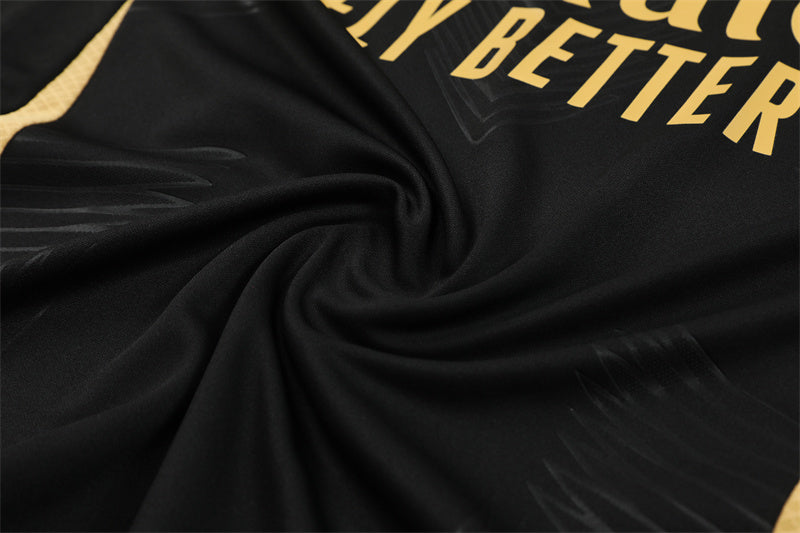 Real Madrid Black and Gold Tracksuit