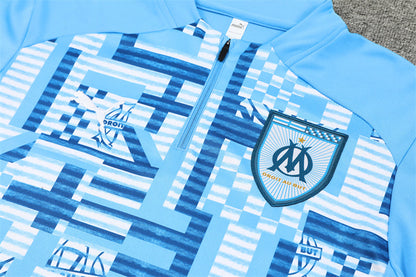 Olympique de Marseille Blue and Light Blue Tracksuit