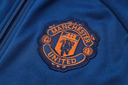 Manchester United Black and Dark Blue Tracksuit