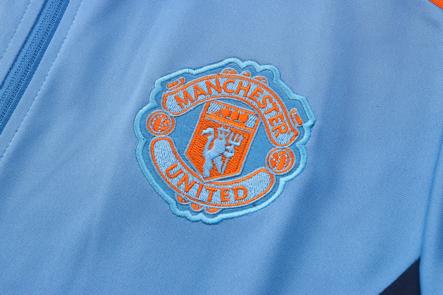 Manchester United Dark Blue and Light Blue Tracksuit