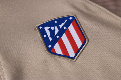 Atletico Madrid Military Green and Beige Tracksuit