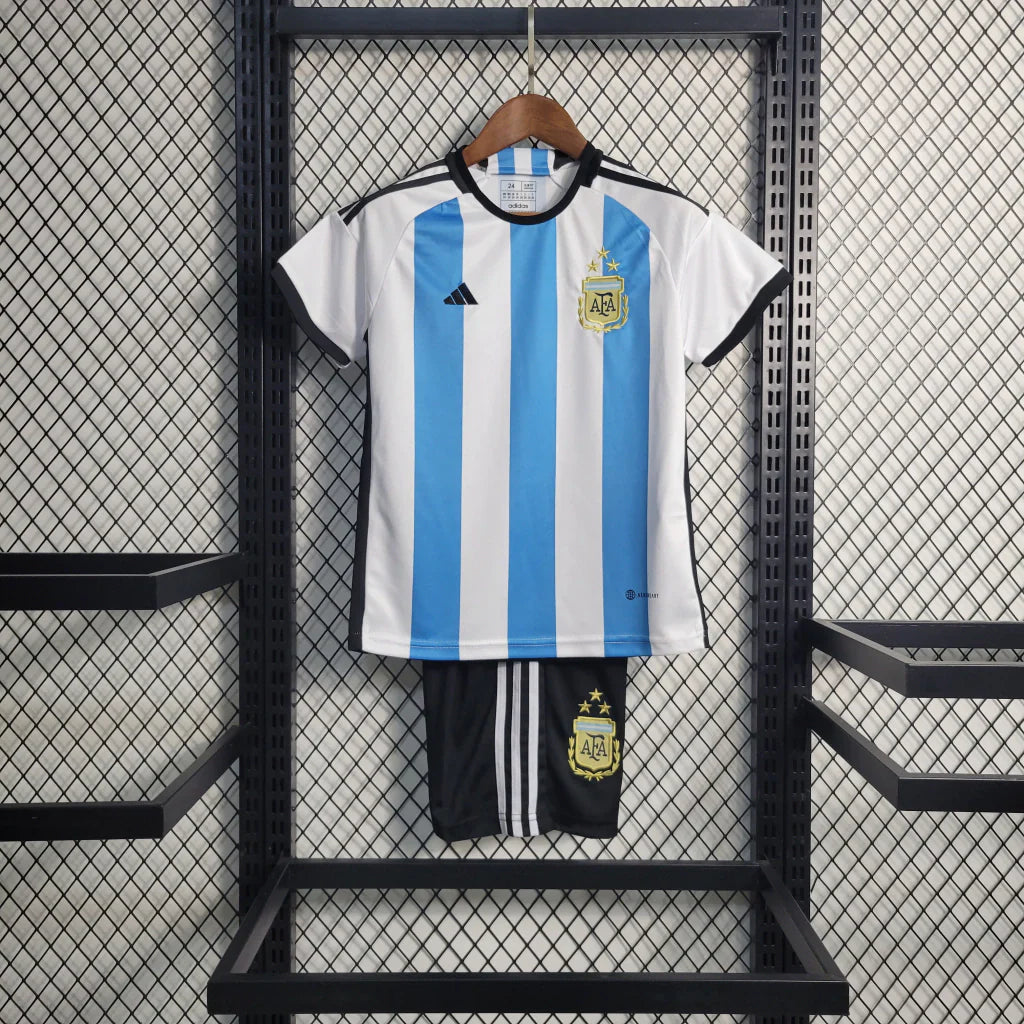 Argentina 2022 World Cup Home Jersey Kids